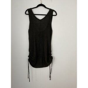 FFRJJ Womens Size Small Crochet Black Swimsuit Coverup Adjustable Hem Knit Dress